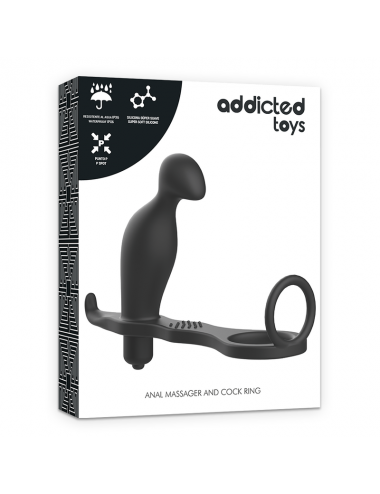 ADDICTED TOYS ANAL PLUG WITH BLACK SILICONE RING