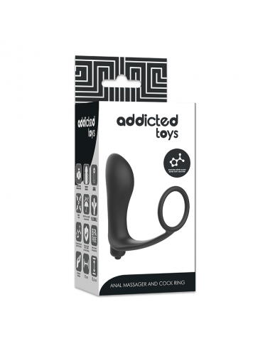 ADDICTED TOYS VIBRATORY ANAL PLUG WITH PENIS RING