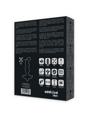 ADDICTED TOYS ANAL MASSAGER WITH BLACK VIBRATION