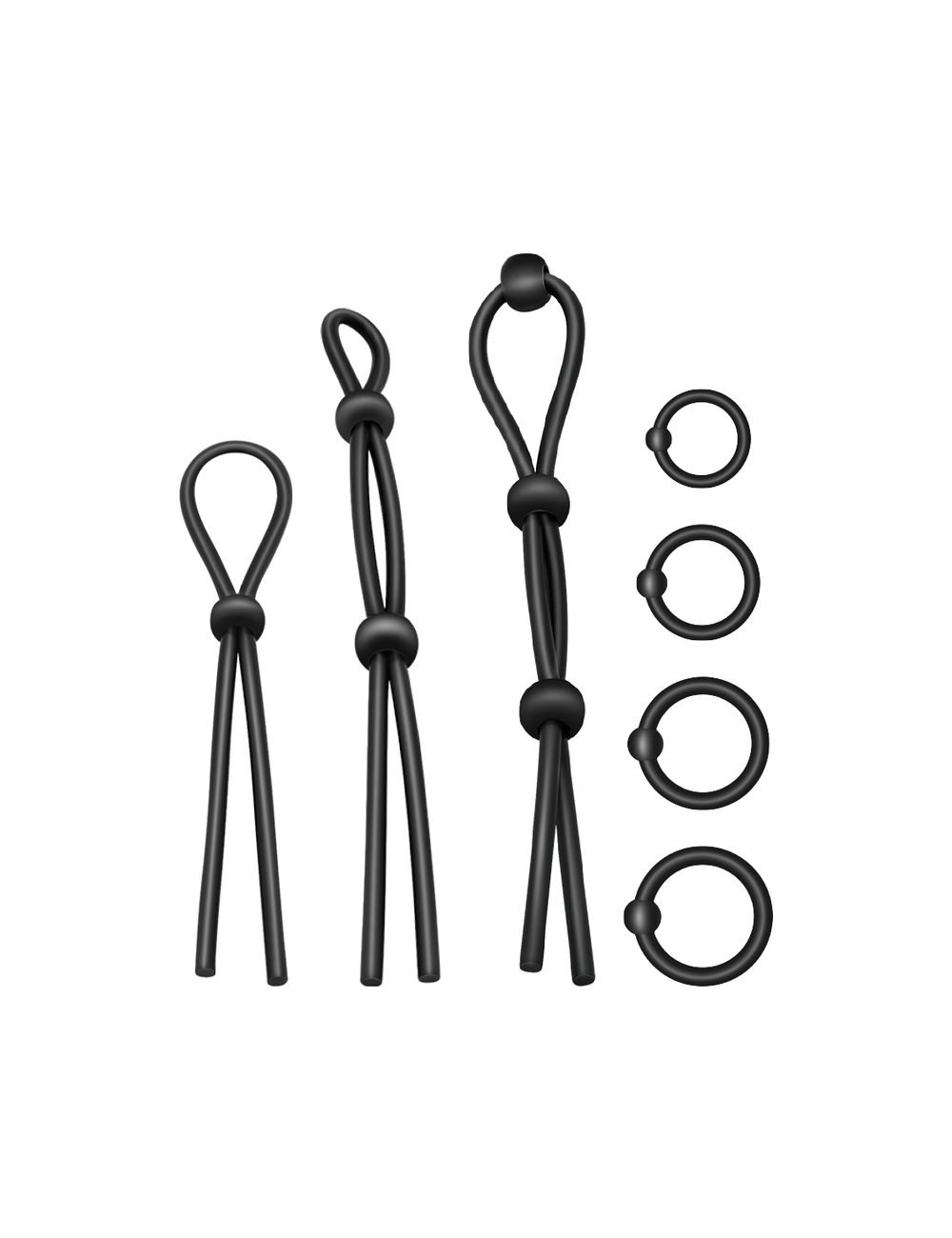 ADDICTED TOYS FLEXIBLE SILICONE COCK RING SET 7 PIECES ADDICTED TOYS FLEXIBLE SILICONE COCK RING SET 7 PIECES