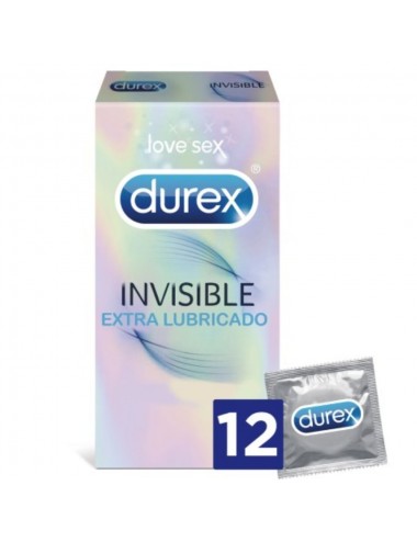 DUREX INVISIBLE EXTRA LUBRICATED 12 UDS