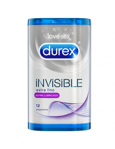 DUREX INVISIBLE EXTRA LUBRICATED 12 UDS