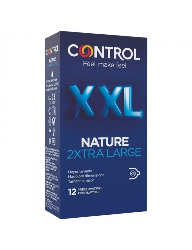 CONTROL NATURE 2XTRA LARGE XXL CONDOMS - 12 UNITS