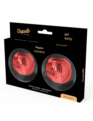 COQUETTE CHIC DESIRE  NIPPLE COVERS RED