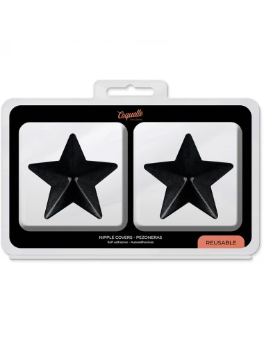 COQUETTE CHIC DESIRE NIPPLE COVERS - BLACK STARS
