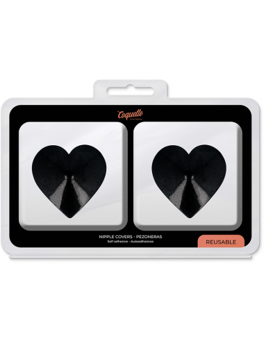 COQUETTE CHIC DESIRE NIPPLE COVERS - BLACK HEARTS