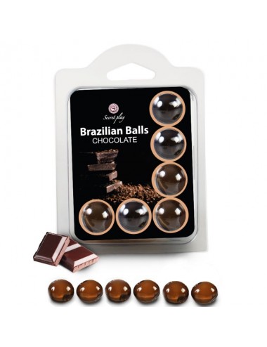 SECRETPLAY SET 6 BRAZILIANS BALLS CHOCOLATE