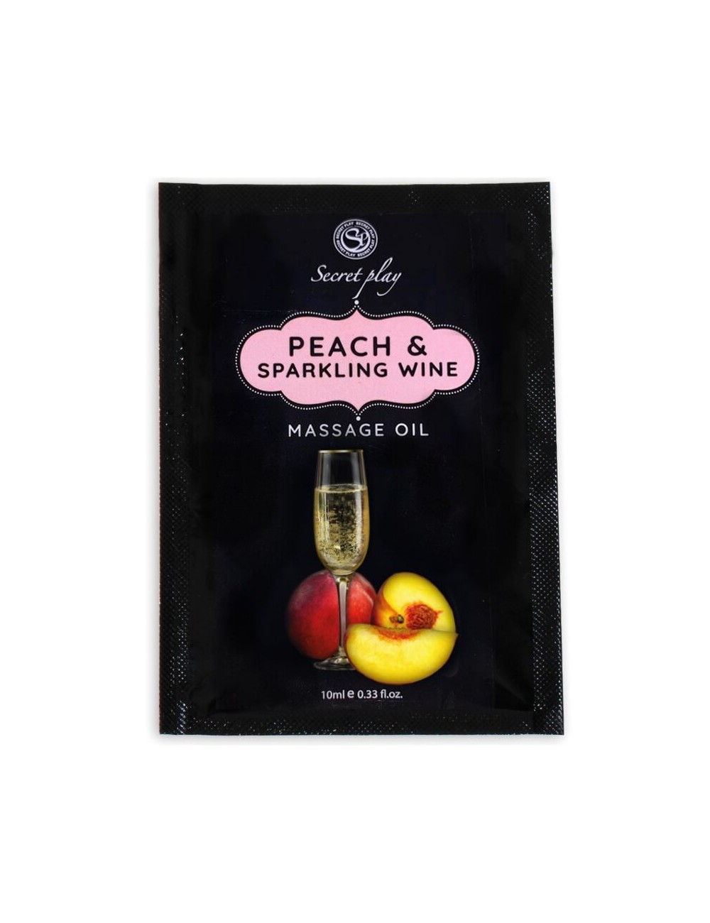 SECRETPLAY PEACH & SPARKLING WINE MASSAGE OIL SACHET 10 ML SECRETPLAY PEACH & SPARKLING WINE MASSAGE OIL SACHET 10 ML