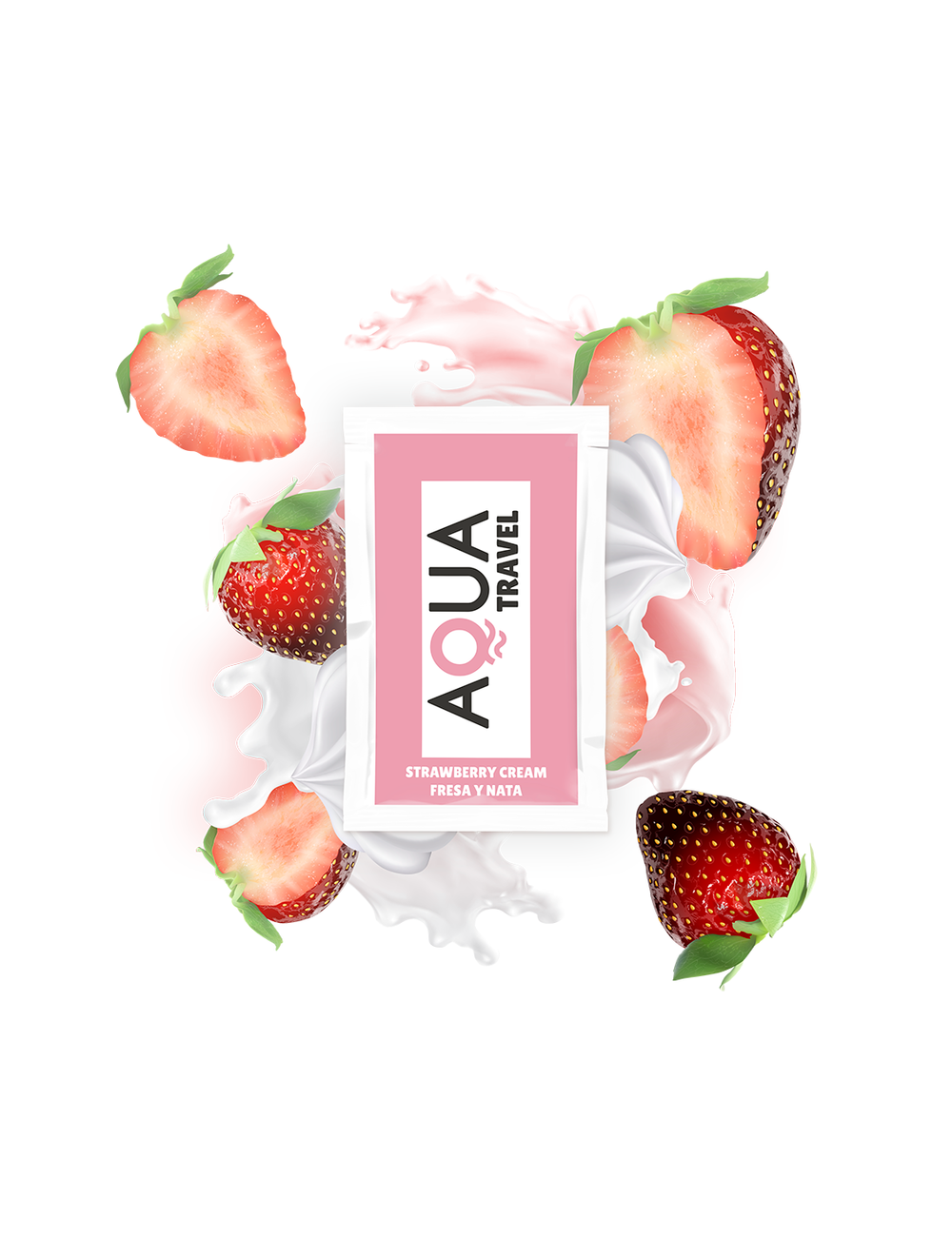 AQUA TRAVEL STRAWBERRY CREAM FLAVOUR WATERBASED LUBRICANT - 6 ML AQUA TRAVEL STRAWBERRY CREAM FLAVOUR WATERBASED LUBRICANT - 6 ML