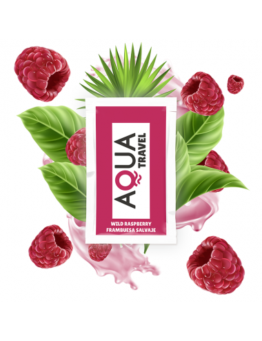 AQUA TRAVEL WILD RASPBERRY FLAVOUR WATERBASED LUBRICANT - 6 ML