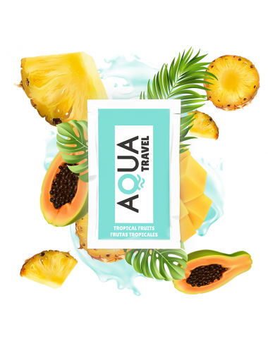 AQUA TRAVEL TROPICAL FRUITS FLAVOUR WATERBASED LUBRICANT  - 6 ML