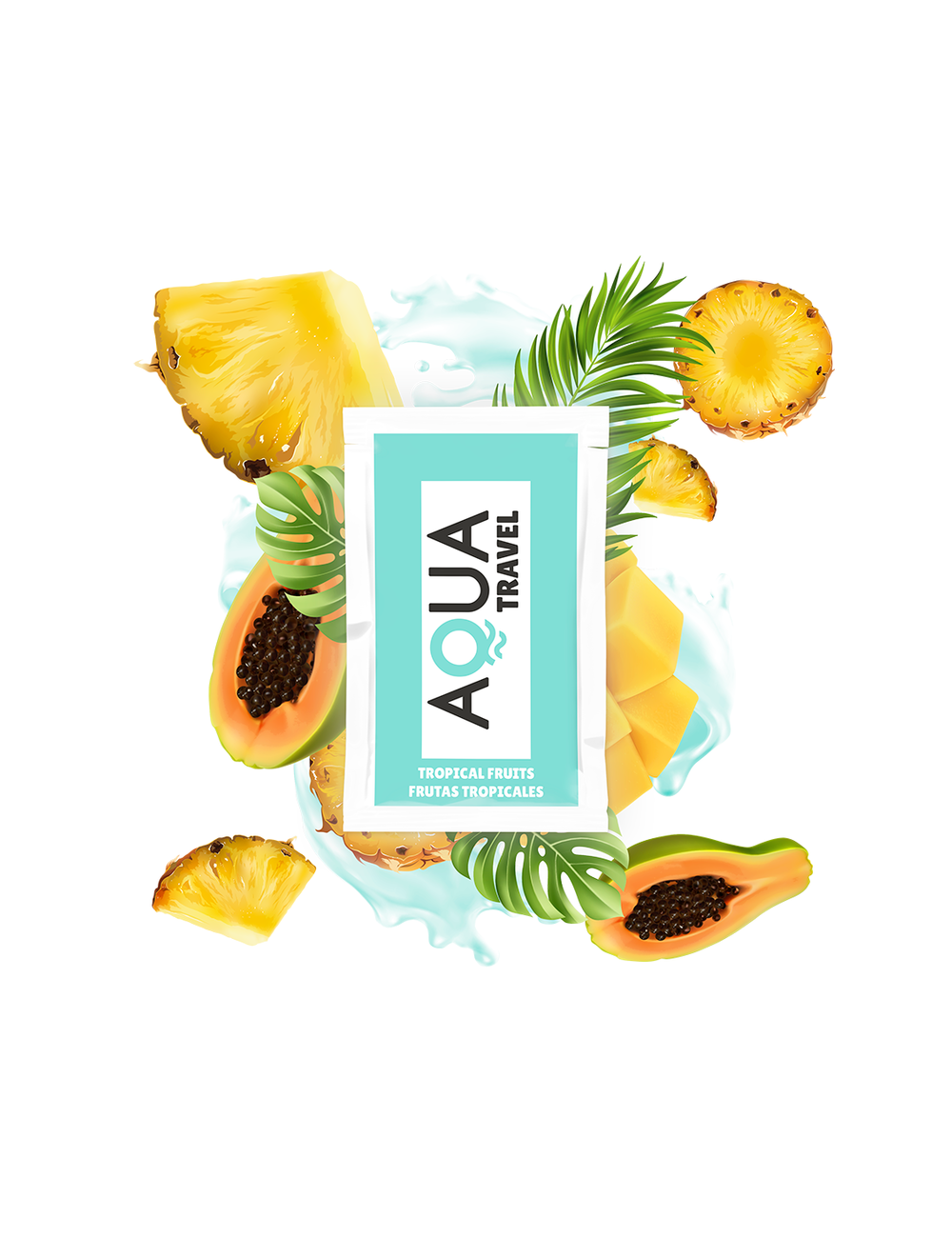 AQUA TRAVEL TROPICAL FRUITS FLAVOUR WATERBASED LUBRICANT  - 6 ML