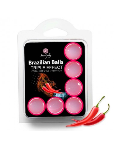 SECRET PLAY SET 6 BRAZILIAN BALLS TRIPLE EFFECT
