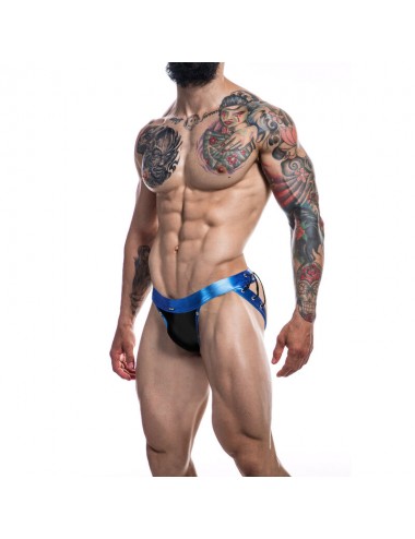 CUT4MEN - JOCKSTRAP DESIRE BLUE LEATHERETTE XL