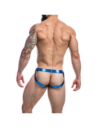 CUT4MEN - JOCKSTRAP DESIRE BLUE LEATHERETTE XL