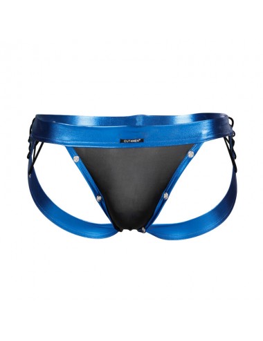 CUT4MEN - JOCKSTRAP DESIRE BLUE LEATHERETTE XL