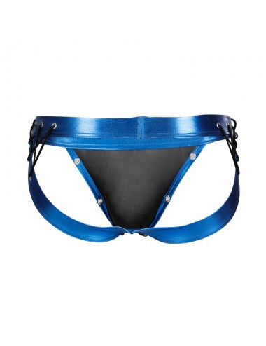 CUT4MEN - JOCKSTRAP DESIRE BLUE LEATHERETTE XL