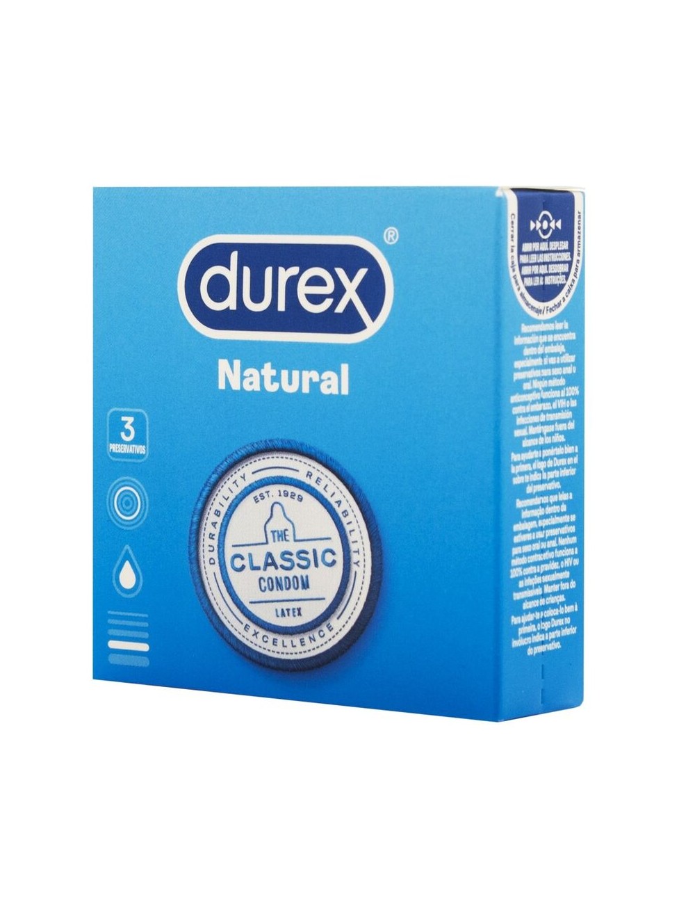 DUREX NATURAL CLASSIC 3 UNITS DUREX NATURAL CLASSIC 3 UNITS