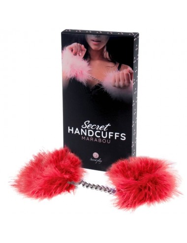 RED MARABOU HANDCUFFS