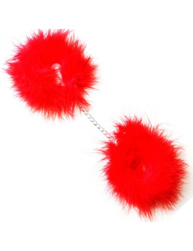 RED MARABOU HANDCUFFS