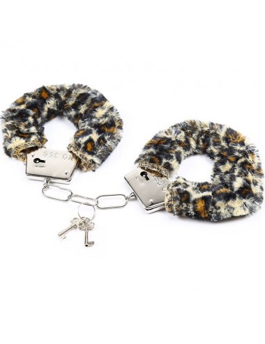 OHMAMA FETISH VELVETEEN FURLINED METAL WRIST CUFFS