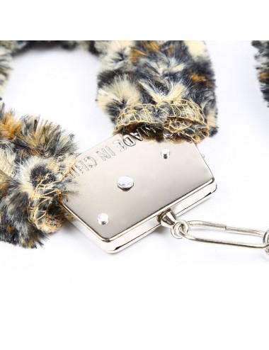OHMAMA FETISH VELVETEEN FURLINED METAL WRIST CUFFS