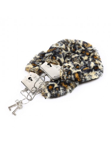 OHMAMA FETISH VELVETEEN FURLINED METAL WRIST CUFFS