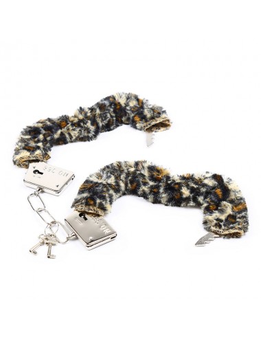 OHMAMA FETISH VELVETEEN FURLINED METAL WRIST CUFFS