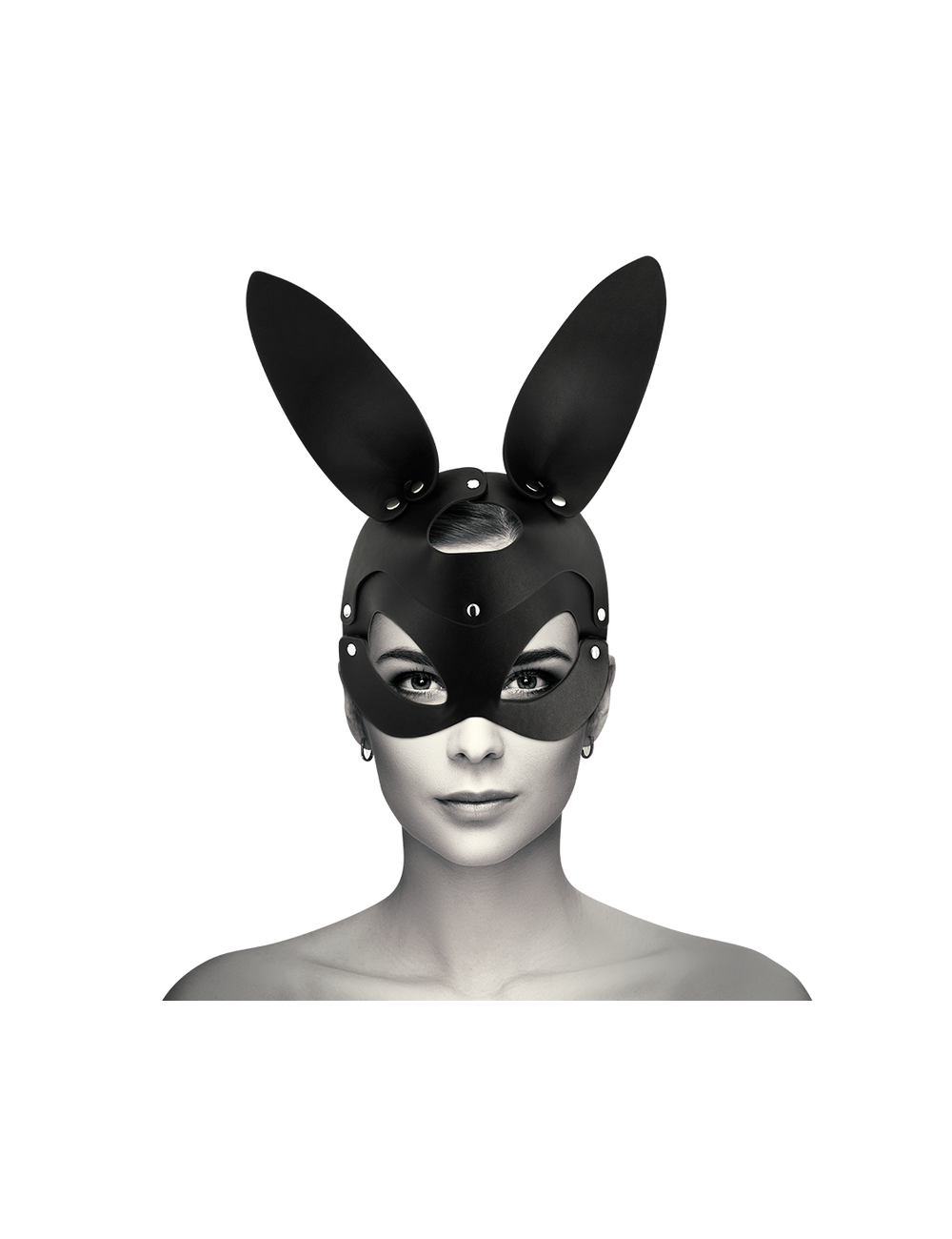 COQUETTE CHIC DESIRE VEGAN LEATHER MASK WITH BUNNY EARS