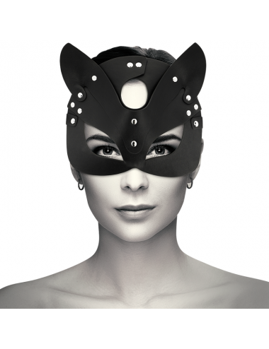 COQUETTE CHIC DESIRE VEGAN LEATHER MASK WITH CAT EARS