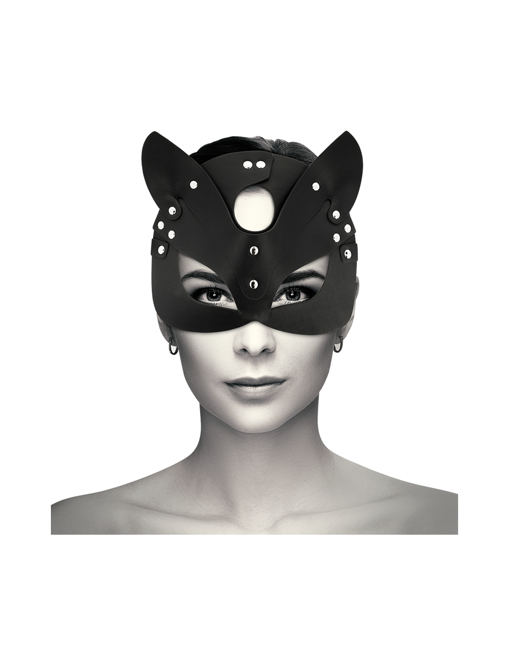 COQUETTE CHIC DESIRE VEGAN LEATHER MASK WITH CAT EARS