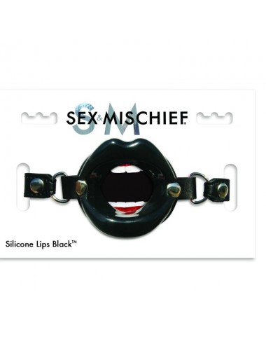 SEX & MISCHIEF SILICONE LIPS BLACK