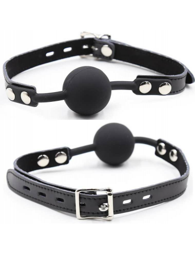 OHMAMA FETISH SILICONE BALL GAG WITH LEATHER BELT