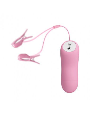 ROMANTIC WAVE VIBRATING AND ELETRIC SHOCK NIPPLE CLAMPS