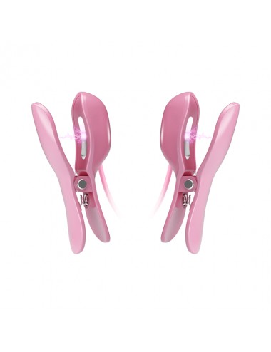ROMANTIC WAVE VIBRATING AND ELETRIC SHOCK NIPPLE CLAMPS