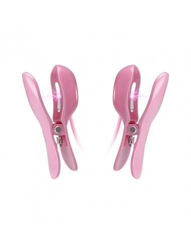 ROMANTIC WAVE VIBRATING AND ELETRIC SHOCK NIPPLE CLAMPS