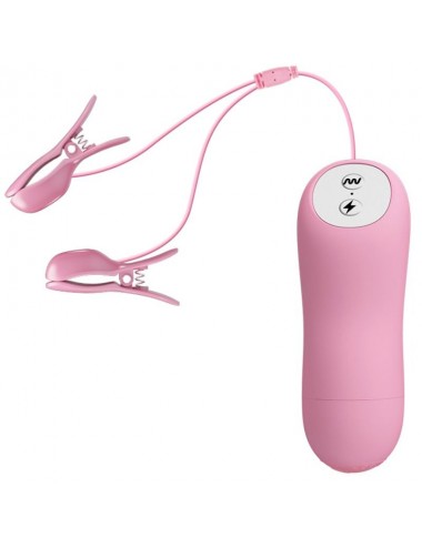 ROMANTIC WAVE VIBRATING AND ELETRIC SHOCK NIPPLE CLAMPS