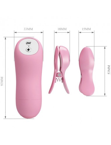 ROMANTIC WAVE VIBRATING AND ELETRIC SHOCK NIPPLE CLAMPS