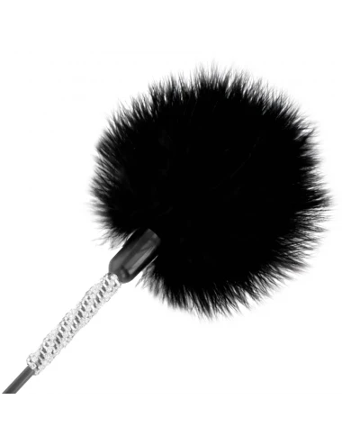 DARKNESS FEATHER CROP. BLACK 50CM