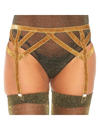 LEG AVENUE  LUREX ELASTIC GARTER BELT ONE SIZE