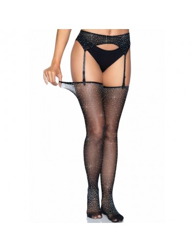 LEG AVENUE GARTER BELT AND STOCKINGS SET ONE SIZE