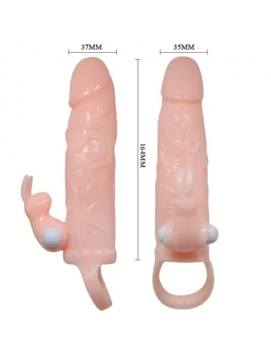BRAVE MAN PENIS COVER WITH RABBIT AND DOUBLE ENGINE FLESH 16.5 CM