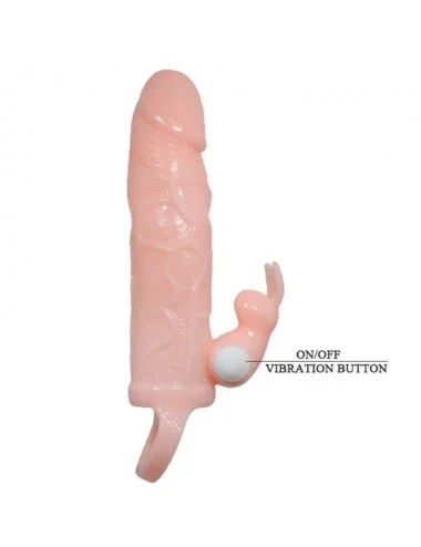 BRAVE MAN PENIS COVER WITH RABBIT AND DOUBLE ENGINE FLESH 16.5 CM