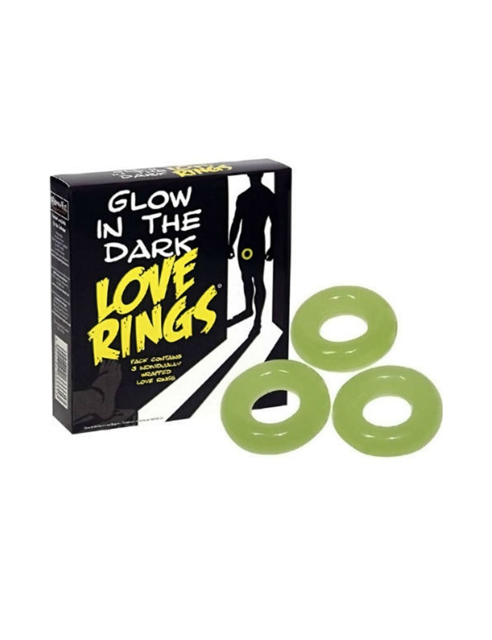 SPENCER AND FLEETWOOD - GLOW IN THE DARK 3 LOVE RINGS