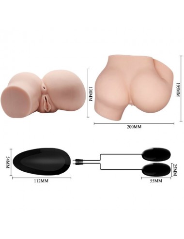 CRAZY BULL - REALISTIC ANUS AND VAGINA WITH VIBRATION DOUBLE PLEASURE