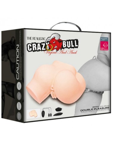 CRAZY BULL - REALISTIC ANUS AND VAGINA WITH VIBRATION DOUBLE PLEASURE