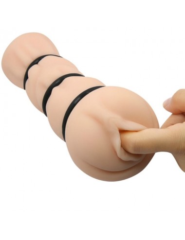 CRAZY BULL - MASTURBATING SLEEVE WITH RINGS - VAGINA