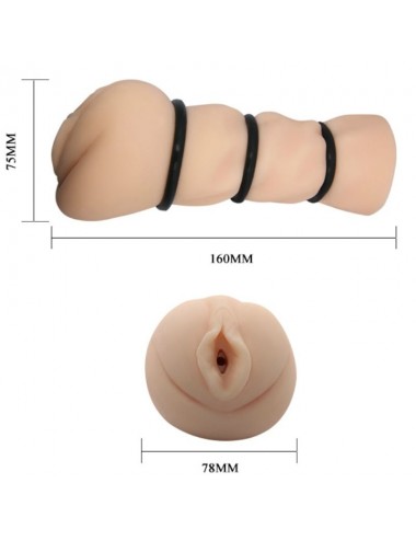 CRAZY BULL - MASTURBATING SLEEVE WITH RINGS - VAGINA