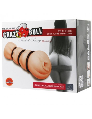 CRAZY BULL - MASTURBATING SLEEVE WITH RINGS - VAGINA