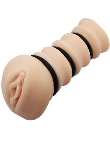 CRAZY BULL - MASTURBATING SLEEVE WITH RINGS  - VAGINA MODEL 2